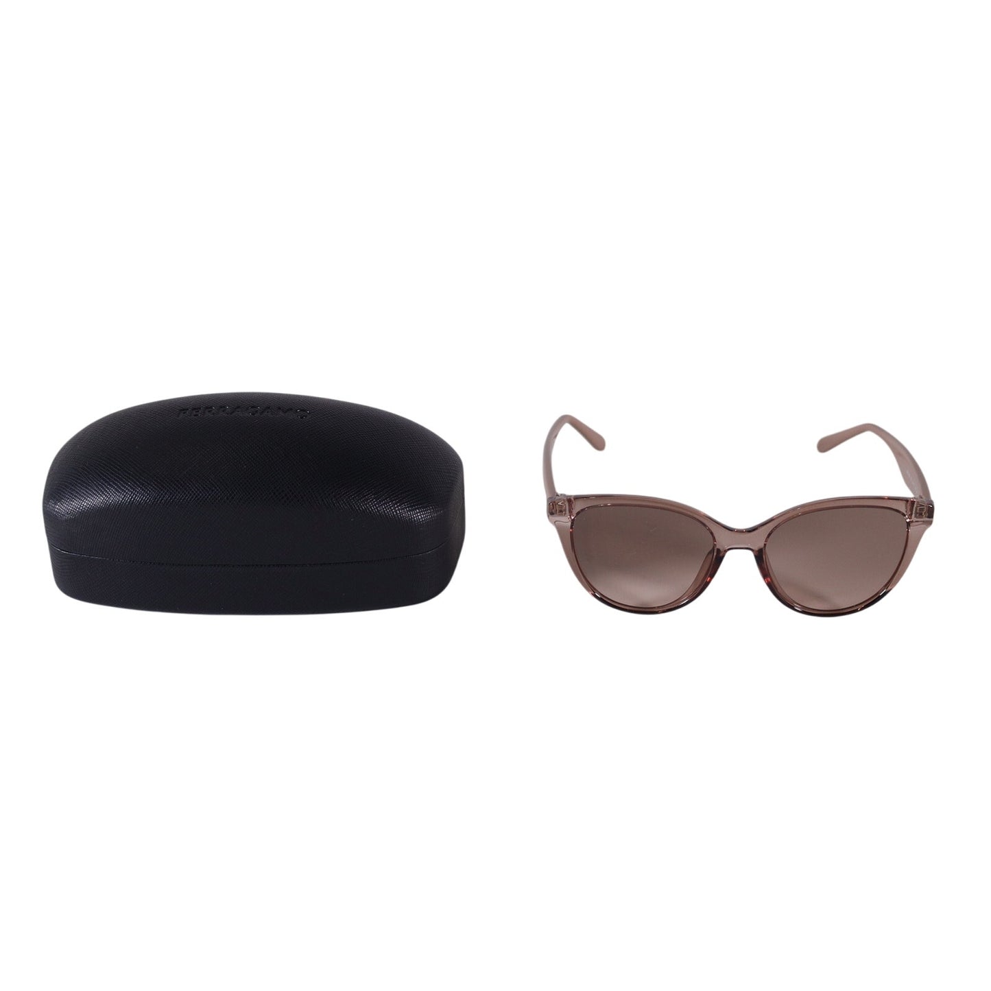 Salvatore Ferragamo Round Cat Eye Sunglasses - Transparent Sand / Sand Gradient
