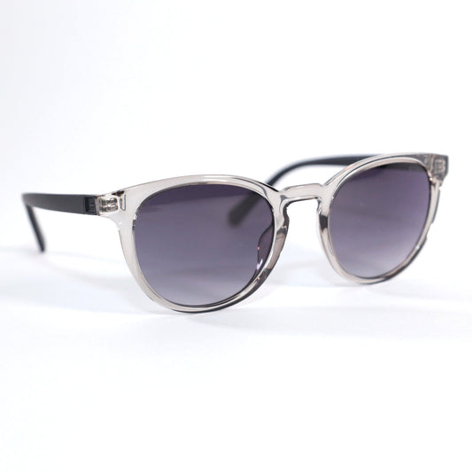 GUESS Round Mens Sunglasses - Transparent Grey / Black