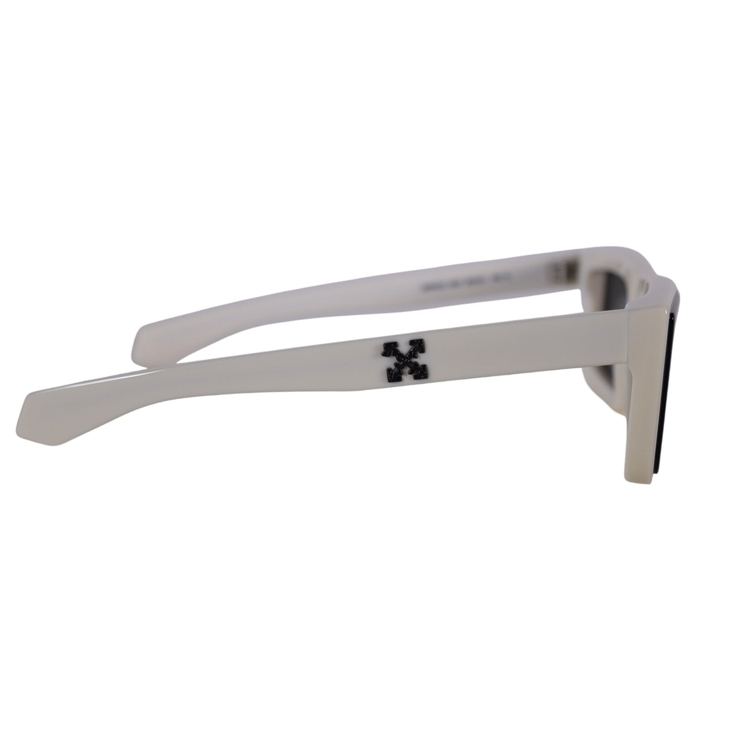 Off-White Narrow Rectangle JACOB Sunglasses - White/Dark Grey