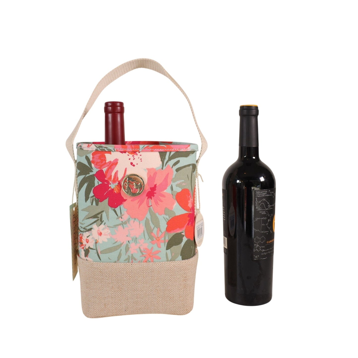 Spartina 449 Double Wine Caddy Tote Bag - Alljoy Landing Sea Foam