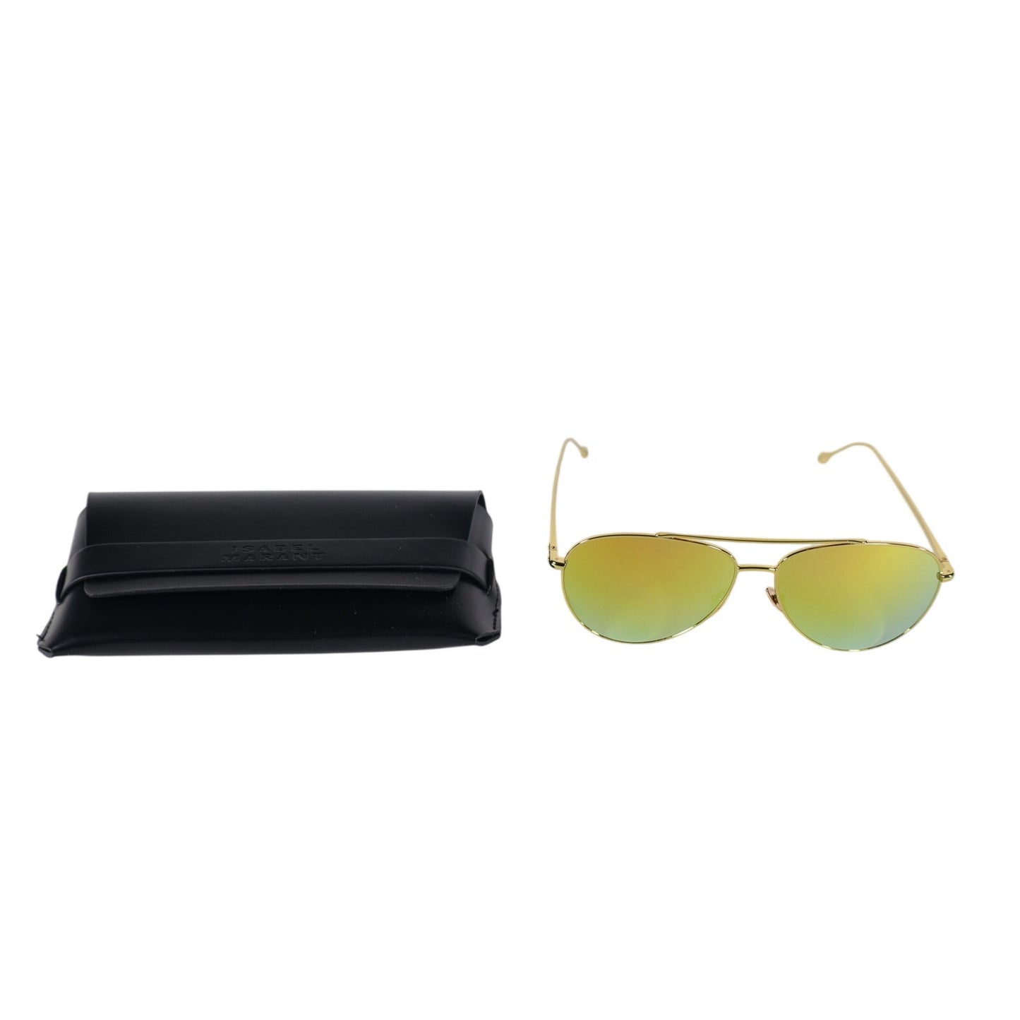 Isabel Marant Metal Aviator Sunglasses - Yellow Gold / Yellow Mirror