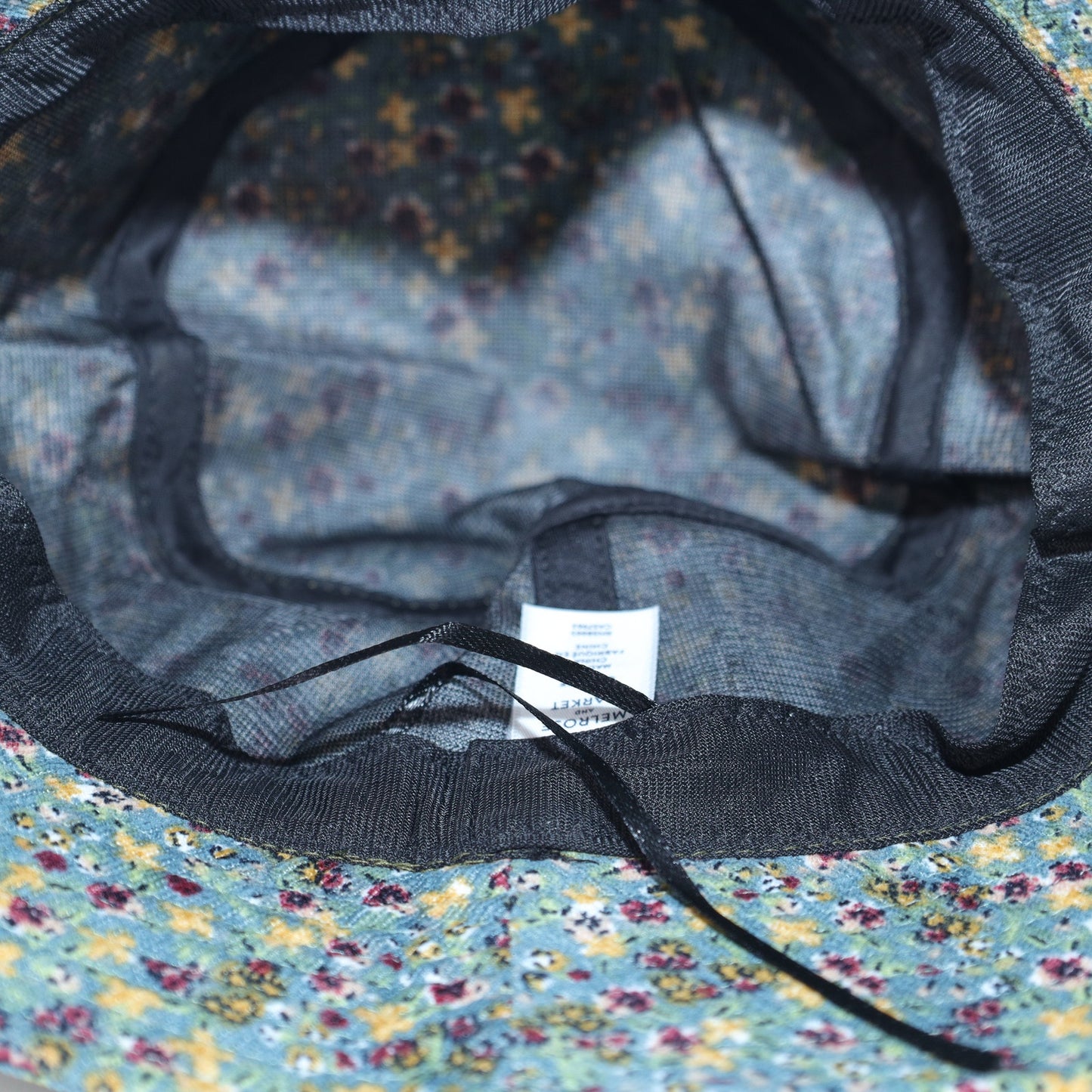 Melrose and Market Corduroy Bucket Hat - One Size - Blue / Green Floral