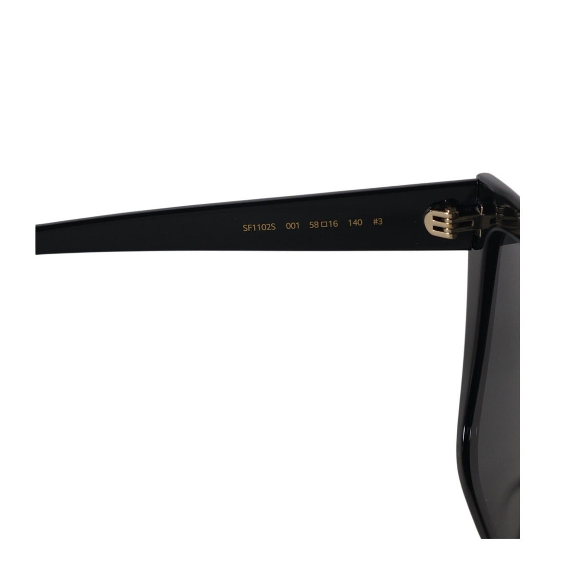 Salvatore Ferragamo Oversized Square Cat Eye Women's Sunglasses - Black / Grey