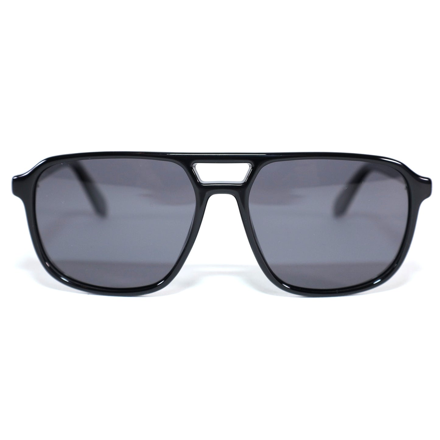 Quay Australia ON THE FLY Polarized Aviator Sunglasses - Black / Smoke