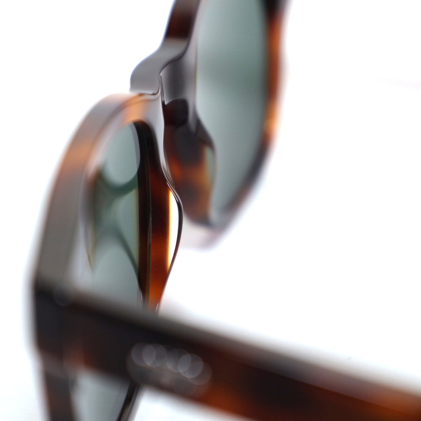 Ferragamo Rounded Square Mens Sunglasses - Tortoise/Green