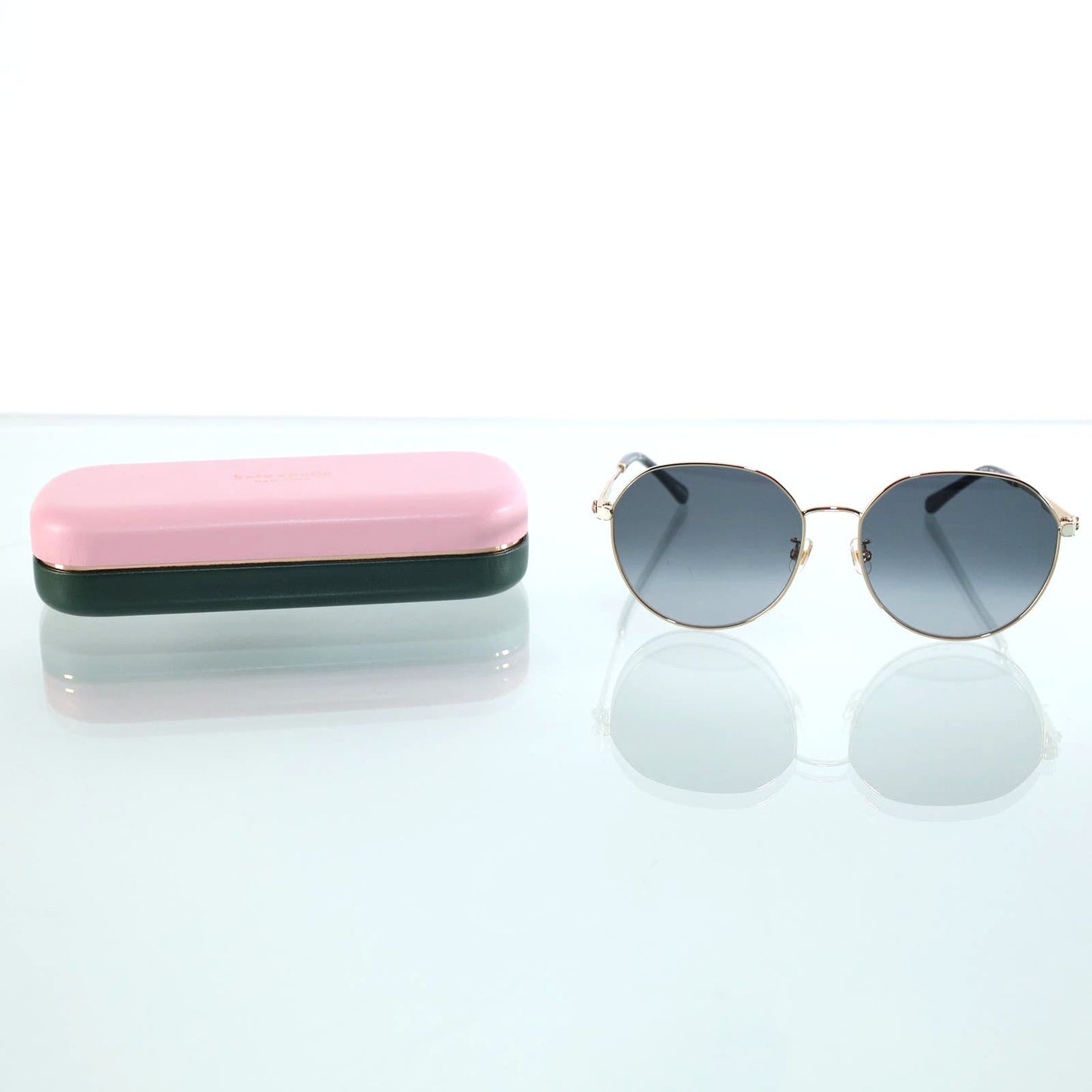 Kate Spade NESHA Round Metal Sunglasses - Gold/Black Grey Gradient