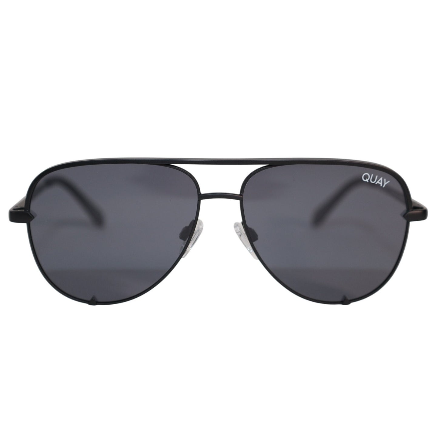 Quay Australia HIGH KEY MICRO Aviator Sunglasses - Black / Smoke