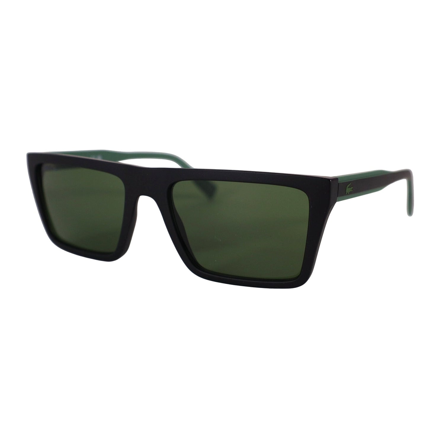 Lacoste Rectangle Mens Sunglasses - Matte Black / Green