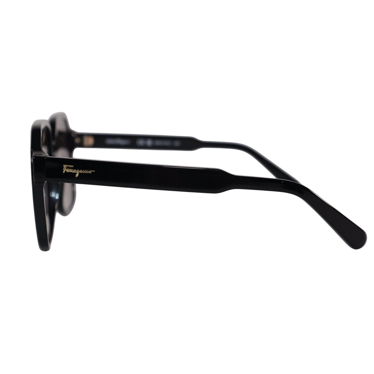 Ferragamo Square Womens Black Sunglasses - Black / Black Gradient