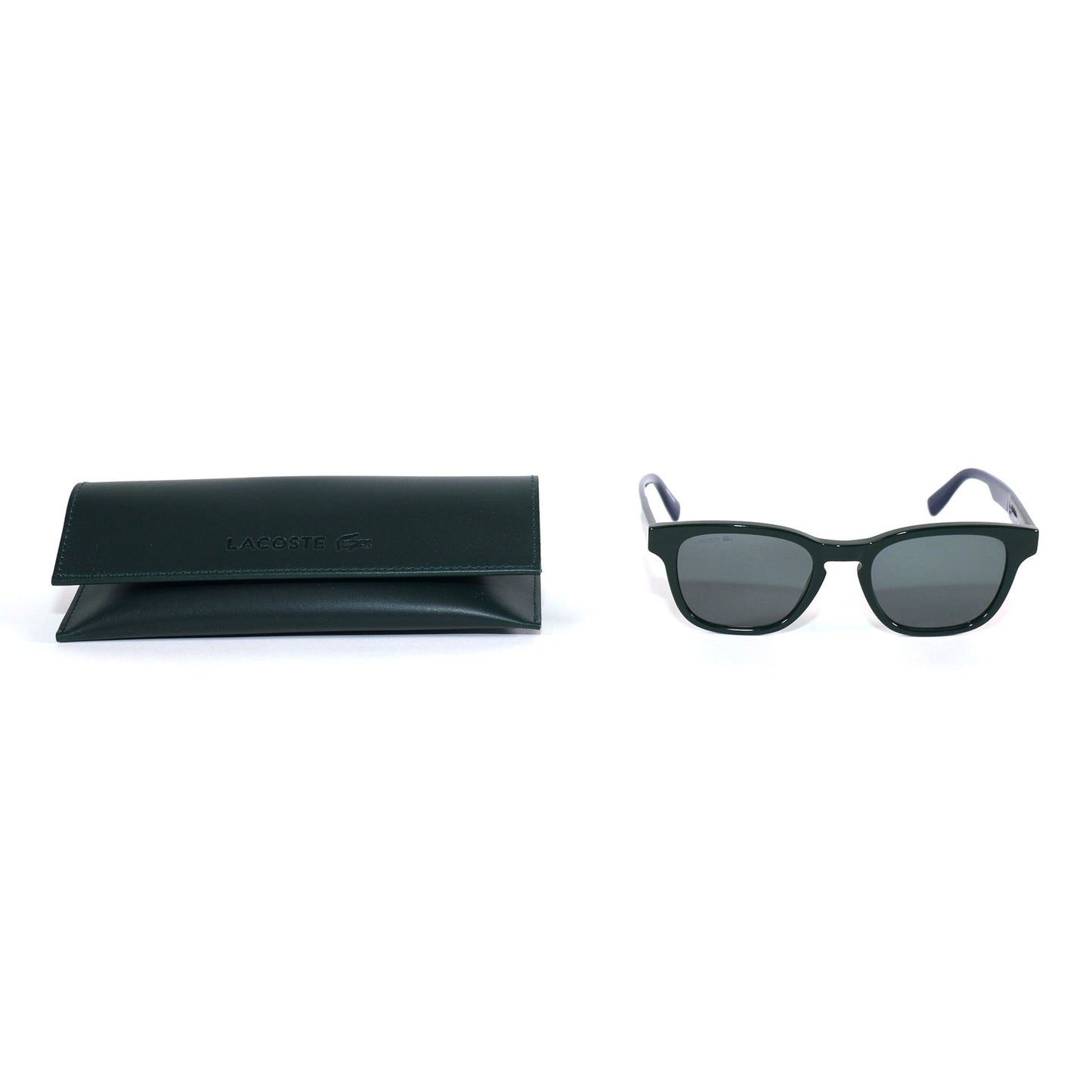 Lacoste Rounded Square Men's Sunglasses – Deep Jade Green / Grey Lenses