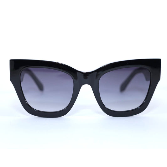 Quay Australia BY THE WAY Womens Cat Eye Sunglasses - Black/Smoke