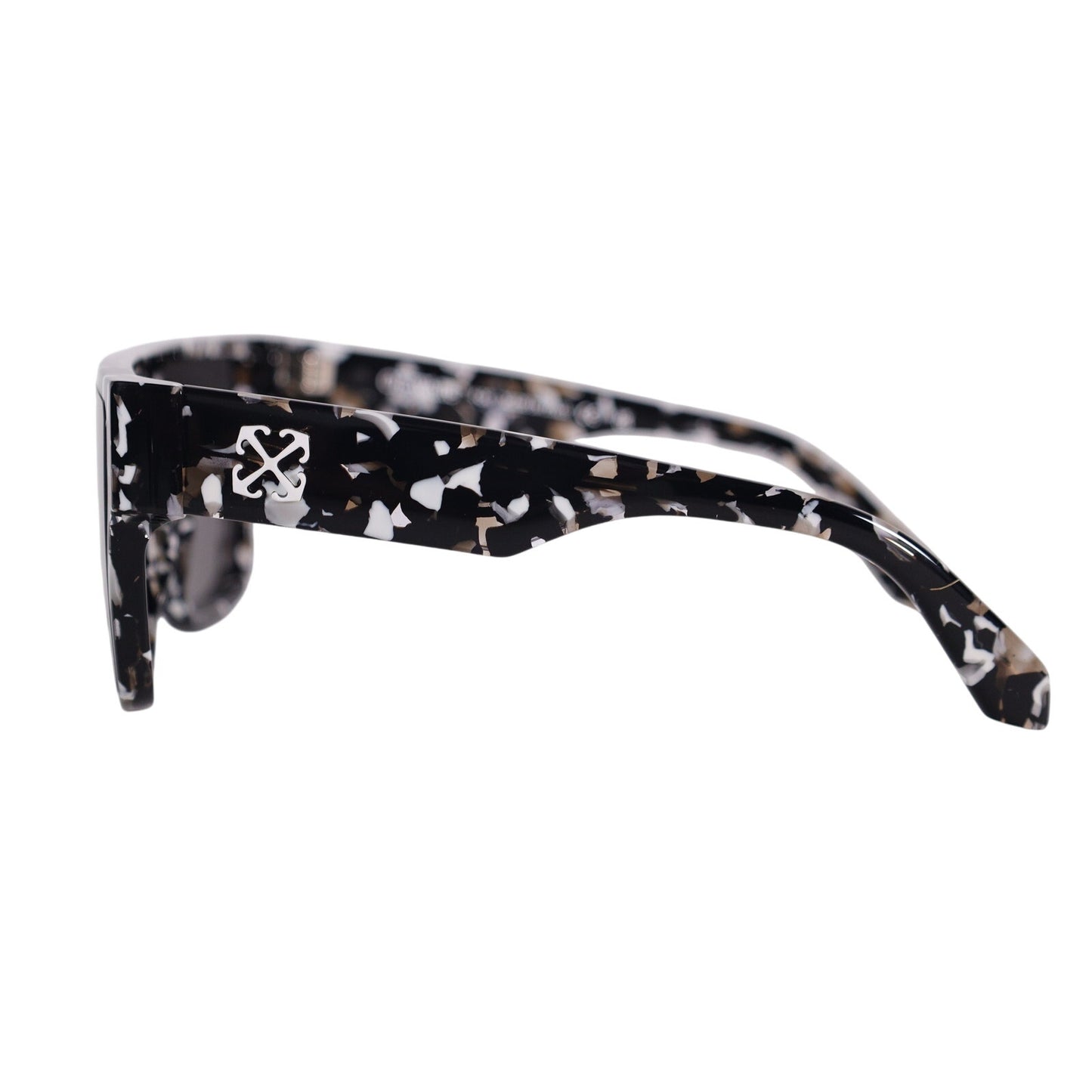 Off-White SYRACUSE Shield Sunglasses - Havana Black / Dark Grey