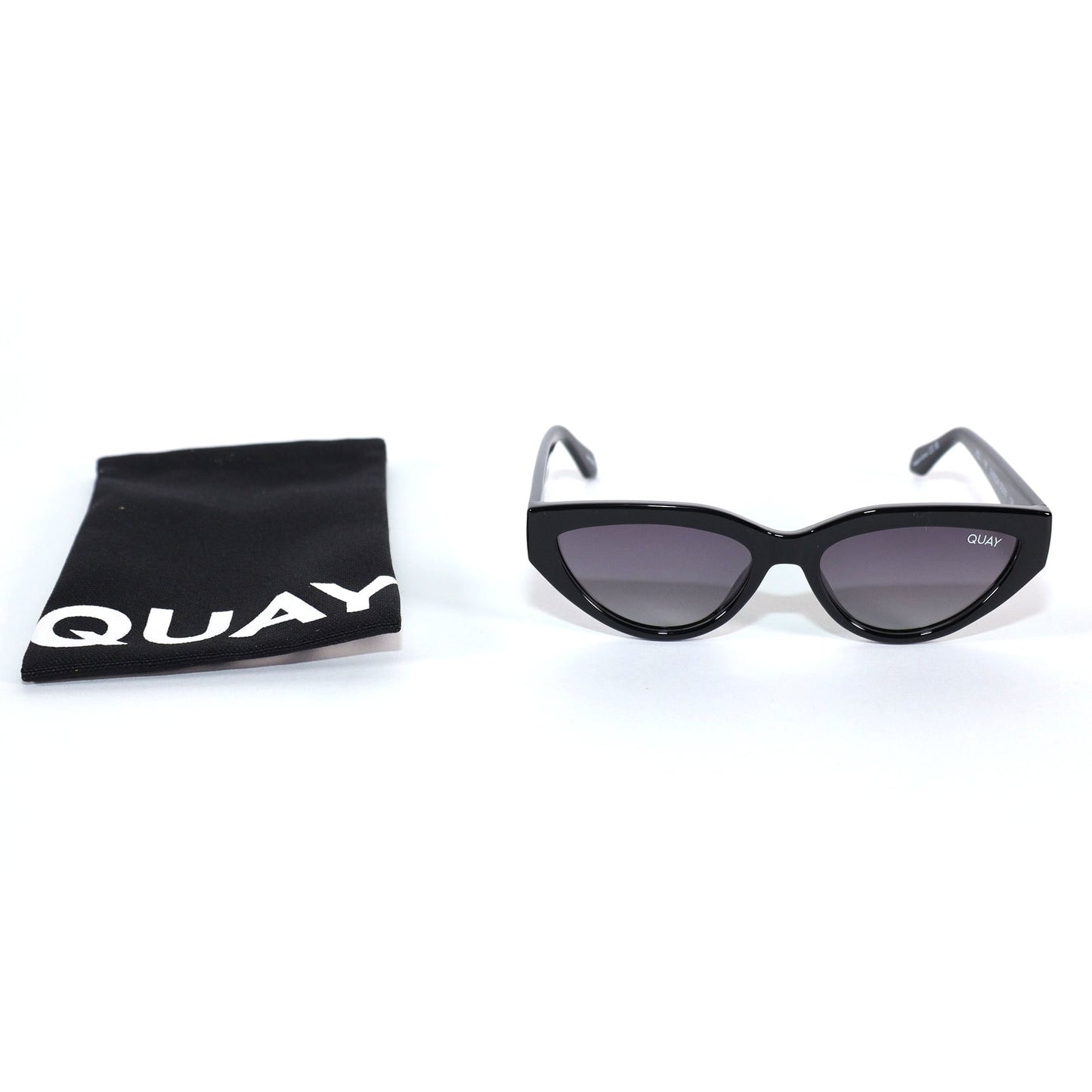 Quay Australia NARROW DOWN Cat Eye Sunglasses - Black / Smoke Polarized