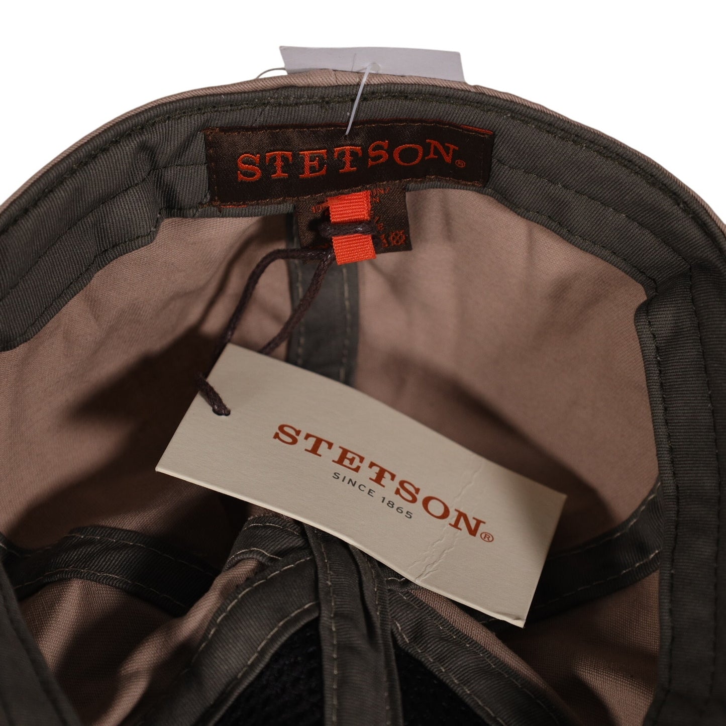 Stetson Men’s Cotton Twill Flat Cap – Khaki (Size L/XL)