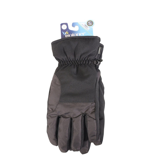 Isotoner Waterproof Insulated Fleece-Lined Mens Gloves - Black - Size Large