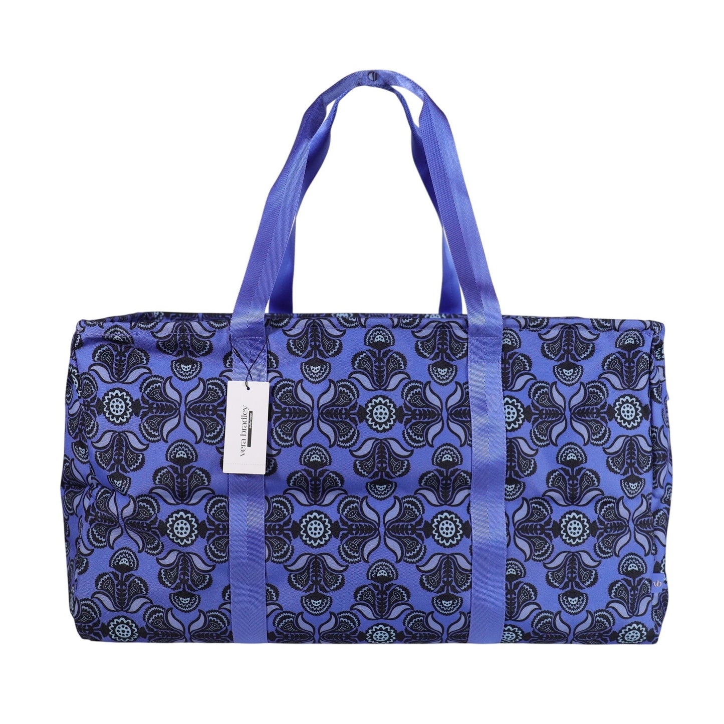 Vera Bradley Large Collapsible Car Storage Tote - Baja Blue Tile