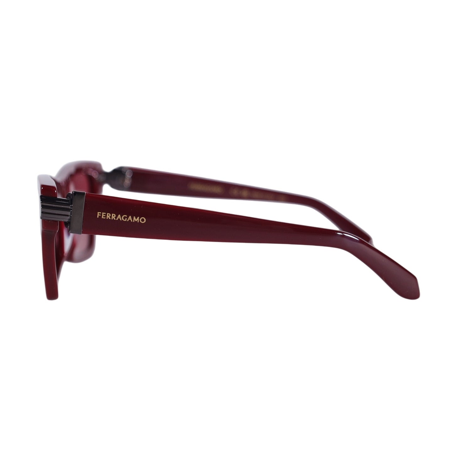 Salvatore Ferragamo Rectangle Sunglasses - Burgundy / Red