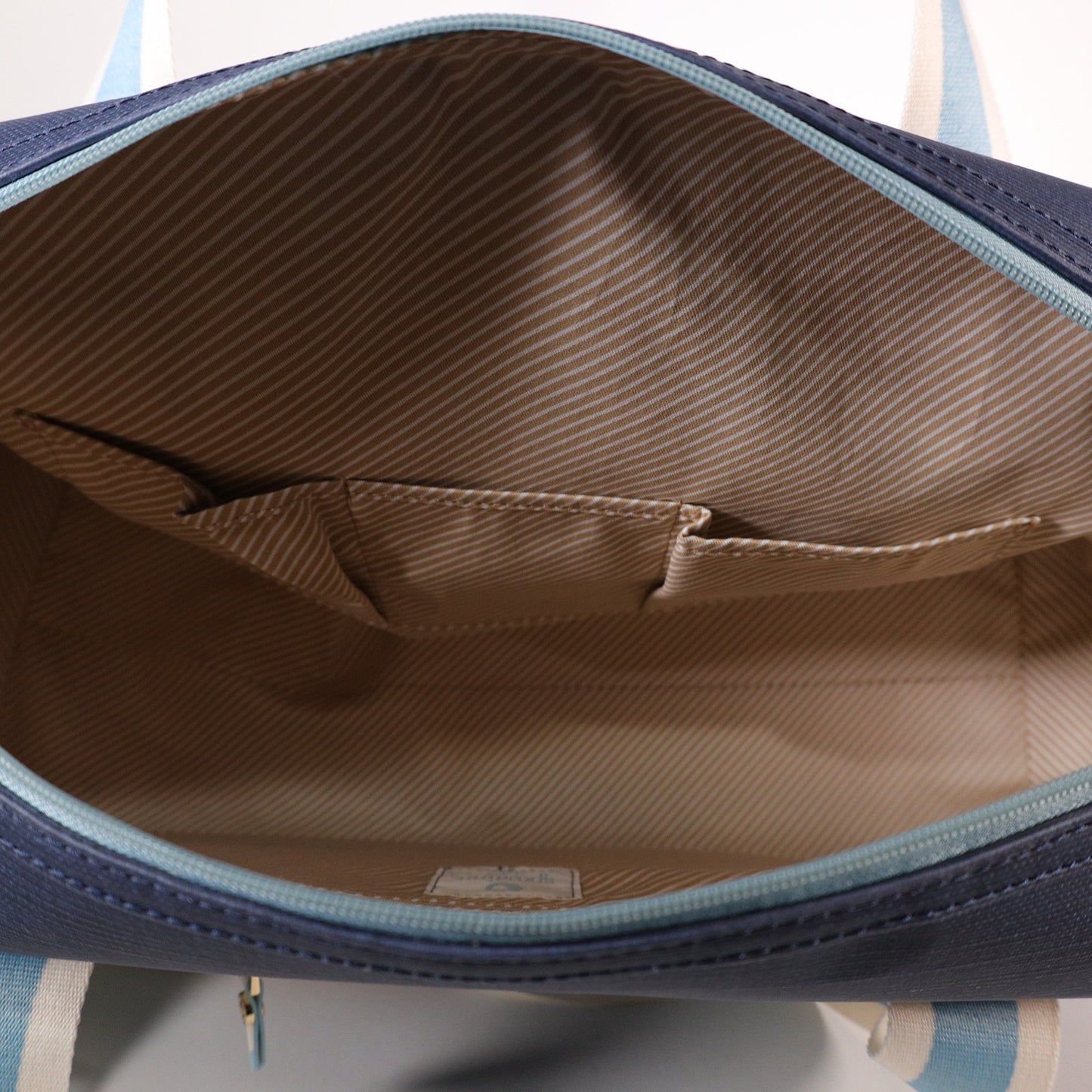 Spartina 449 Armada Travel Duffle Bag - Navy Blue Stripe