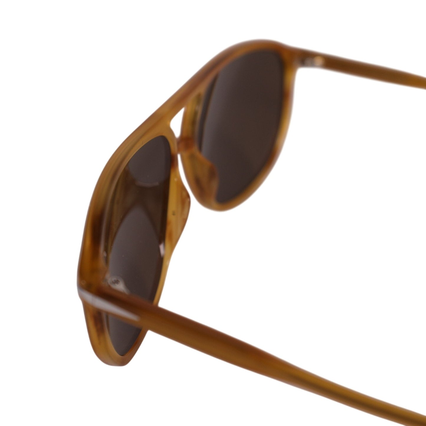 David Beckham Lightweight Aviator Sunglasses - Yellow Horn / Brown