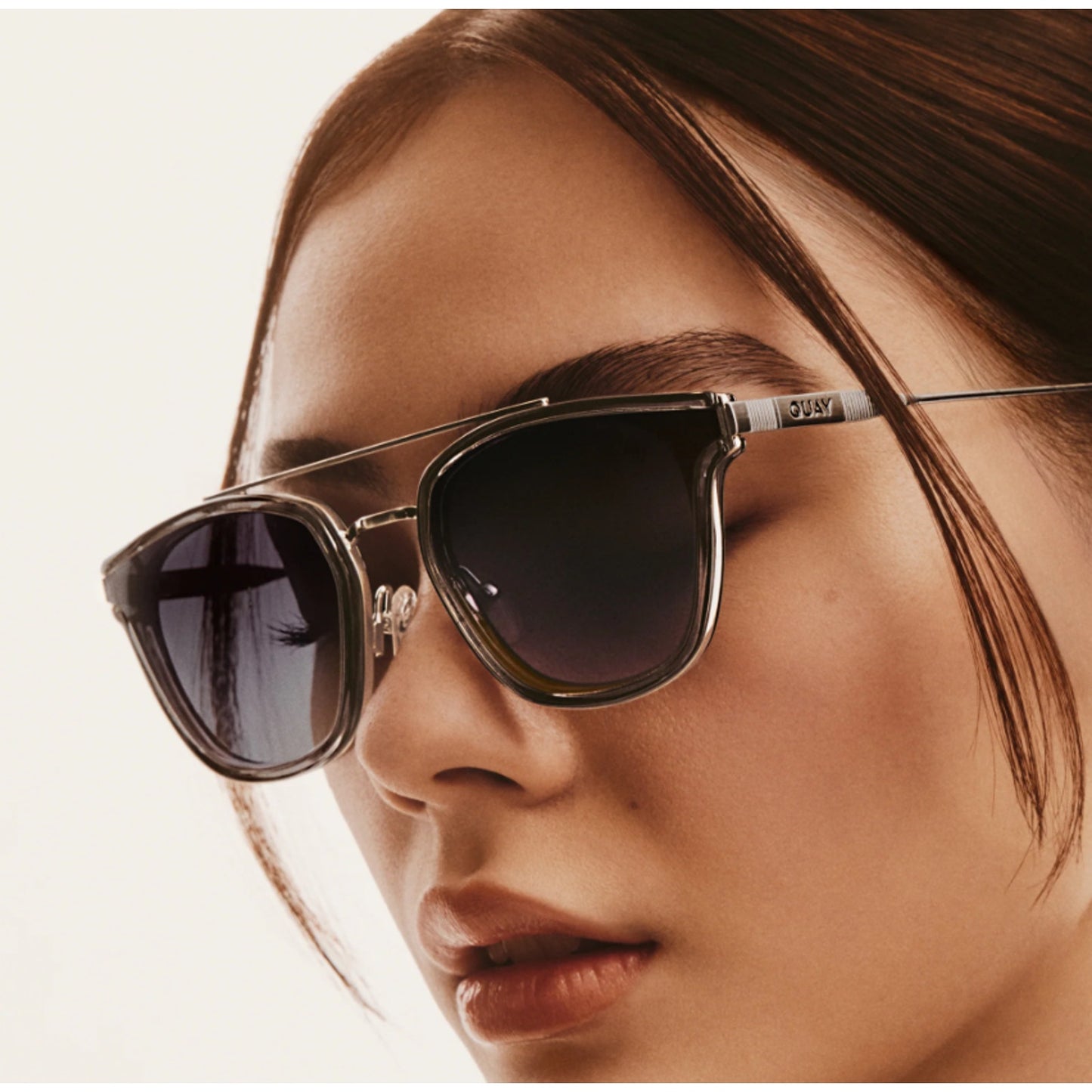 Quay Australia GETAWAY Round Metal Sunglasses - Grey/Smoke