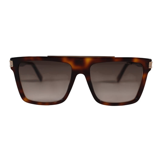 Marc Jacobs Square Sunglasses - Tortoise + Gold / Brown Gradient