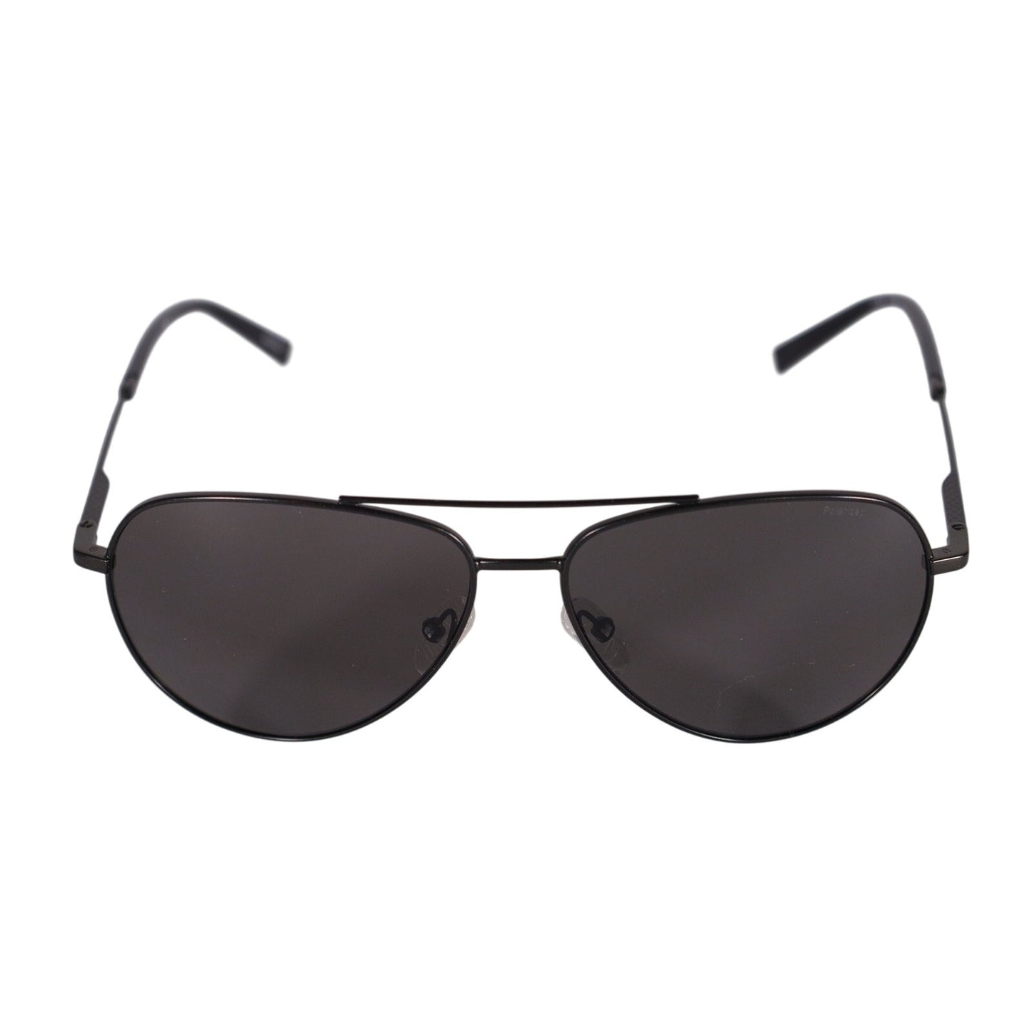 Chesterfield Mens Pilot Aviator Polarized Sunglasses - Matte Black/Black