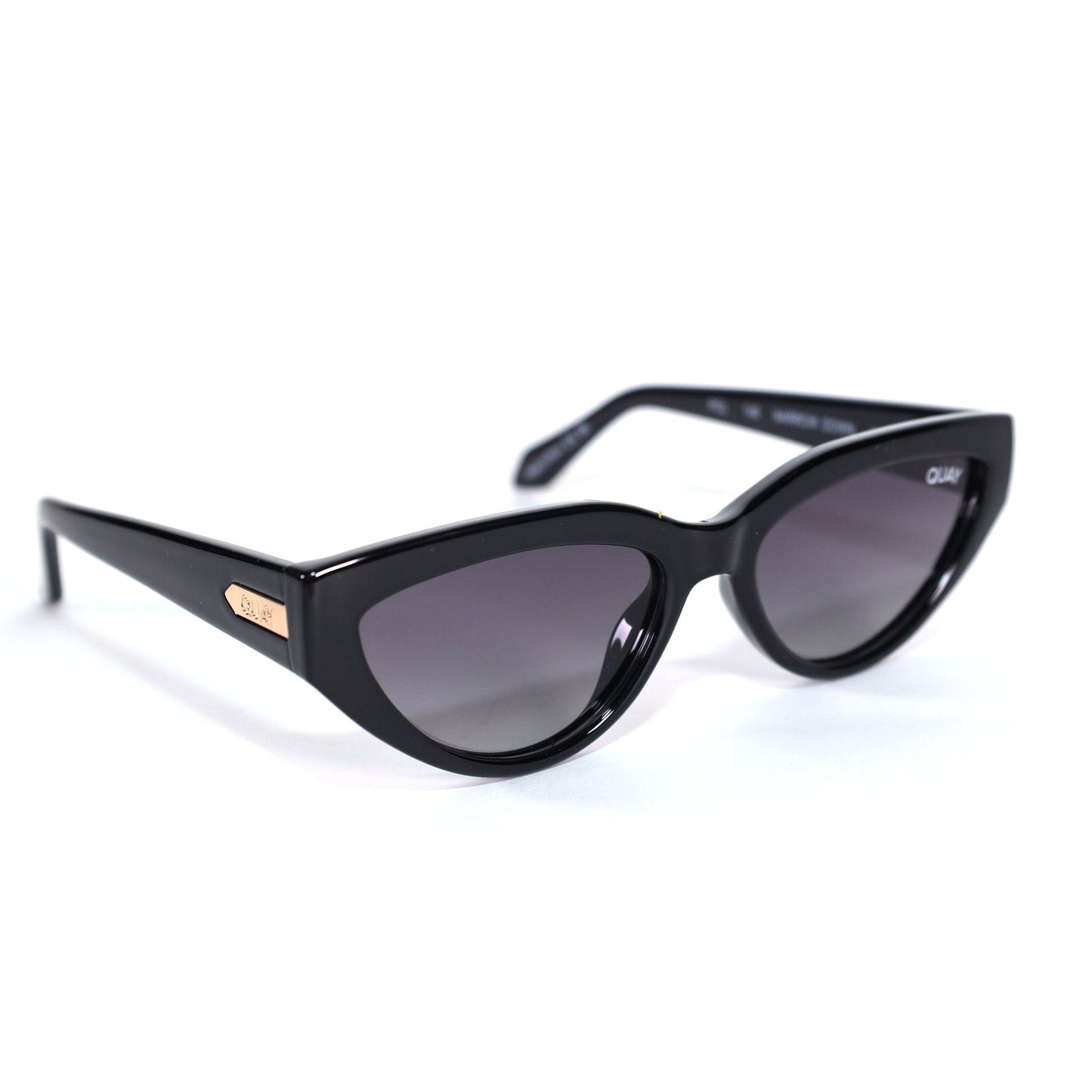 Quay Australia NARROW DOWN Cat Eye Sunglasses - Black / Smoke Polarized