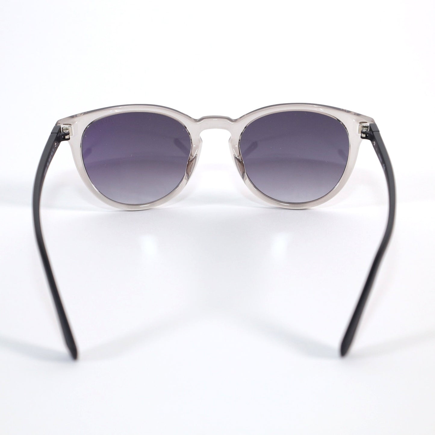 GUESS Round Mens Sunglasses - Transparent Grey / Black