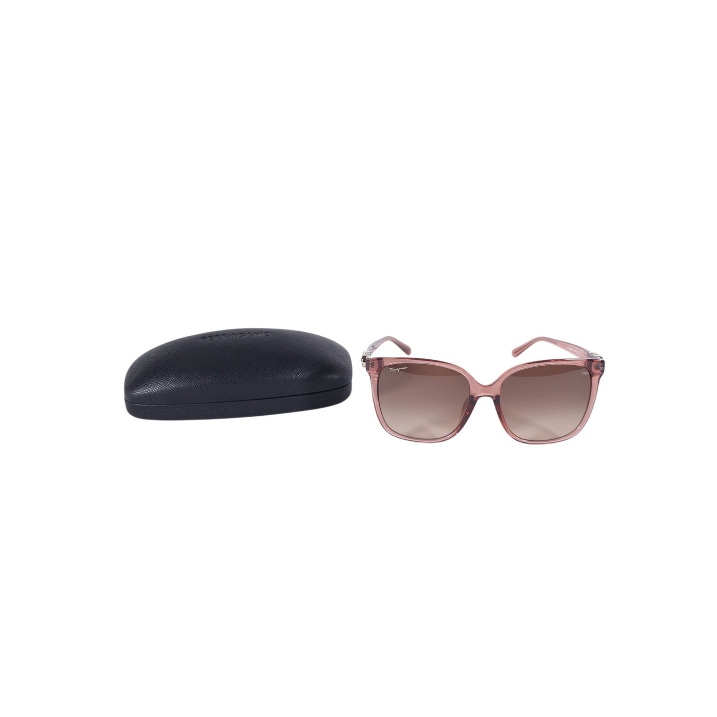 Salvatore Ferragamo Oversized Cat Eye Sunglasses - Transparent Nude Pink
