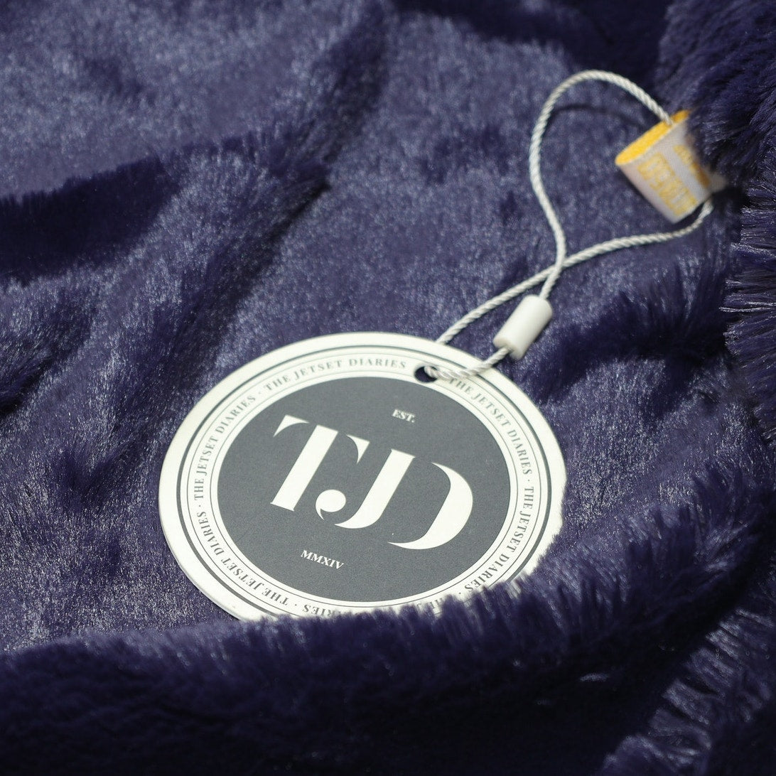 The Jetset Diaries Faux Fur Infinity Scarf - One Size - Midnight Blue