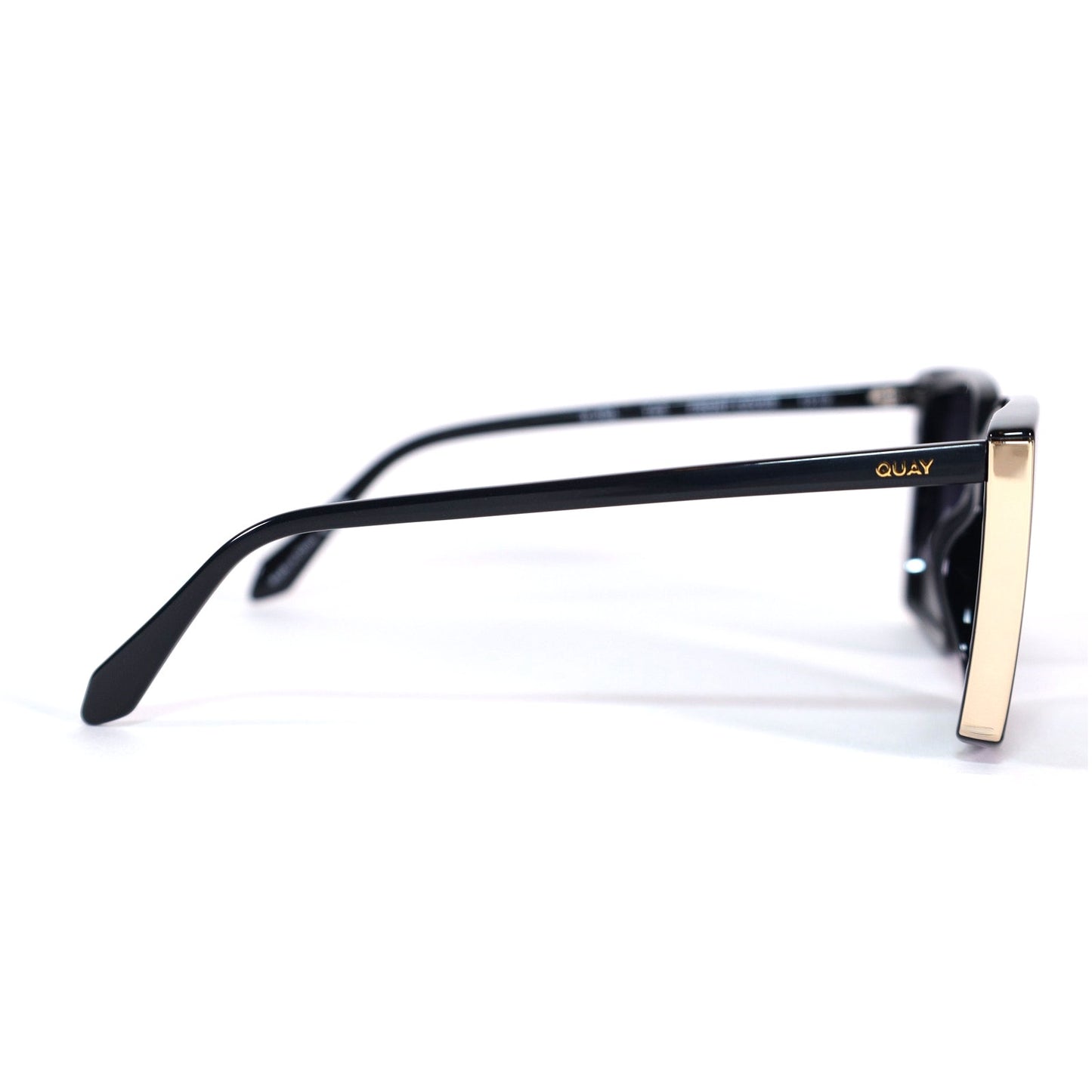 Quay Australia FRONT COVER Square Polarized Sunglasses - Black / Smoke