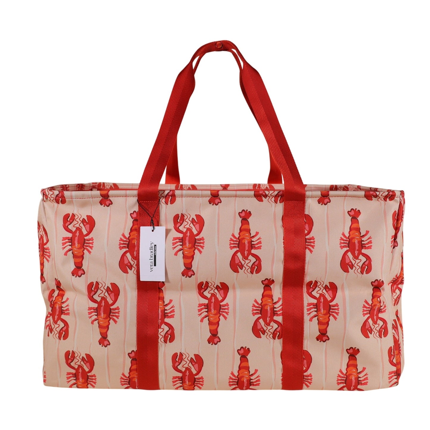 Vera Bradley Large Collapsible Storage Car Tote - Lobster Clause