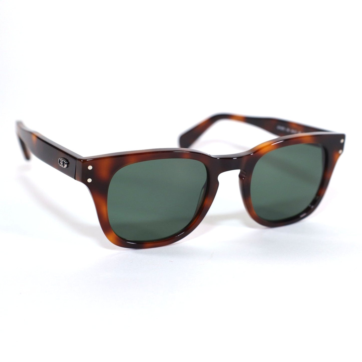 Ferragamo Rounded Square Mens Sunglasses - Tortoise/Green