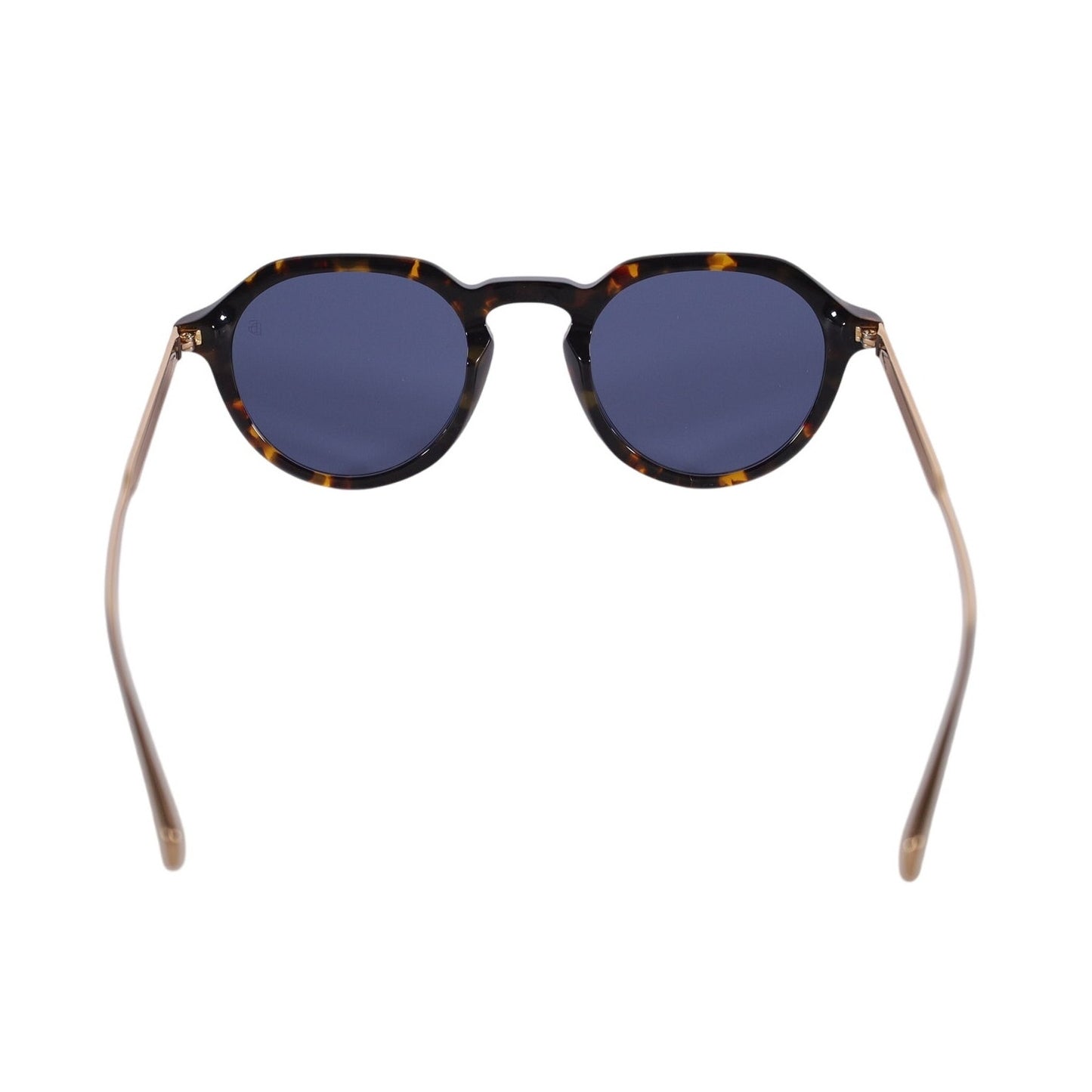 David Beckham Lightweight Round Mens Sunglasses- 21K Havana Gold / Blue