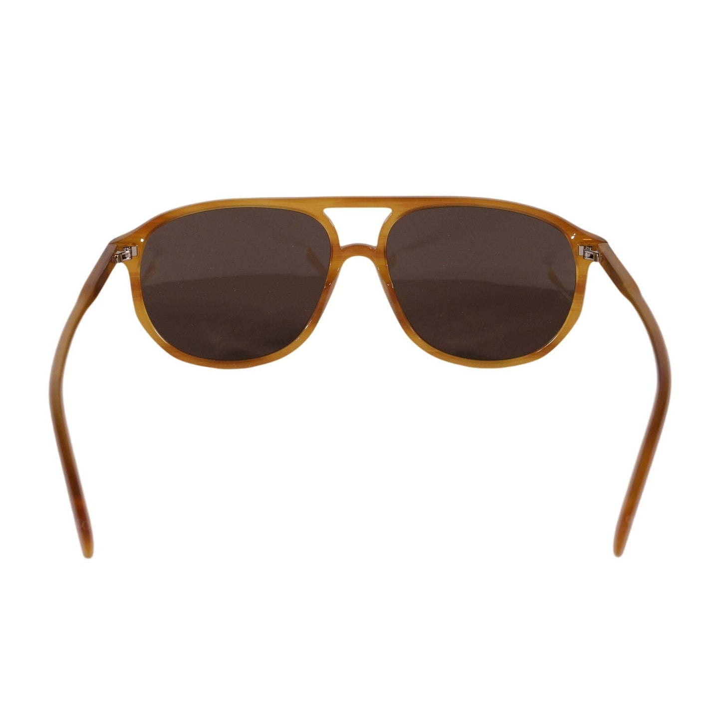 David Beckham Lightweight Aviator Sunglasses - Yellow Horn / Brown