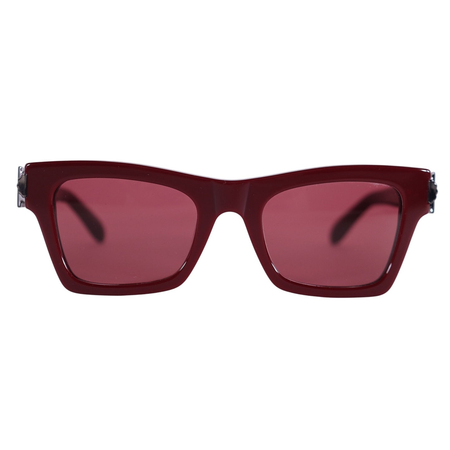 Salvatore Ferragamo Rectangle Sunglasses - Burgundy / Red
