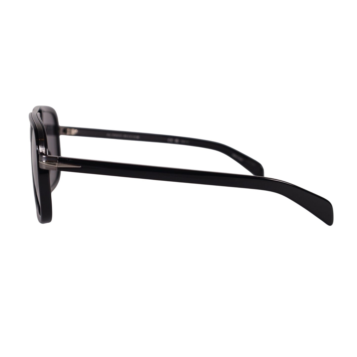 David Beckham Mens Modern Aviator Polarized Sunglasses-Black/Dark Ruthenium