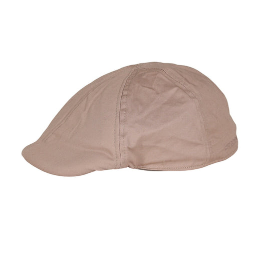 Stetson Men’s Cotton Twill Flat Cap – Khaki (Size L/XL)