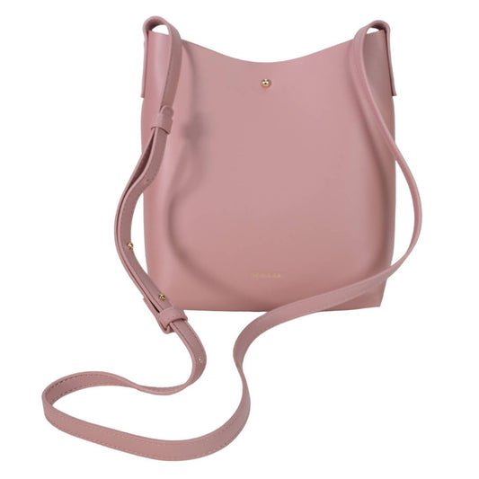 Samara Medium Vegan Leather Crossbody Shoulder Handbag - Peony Pink