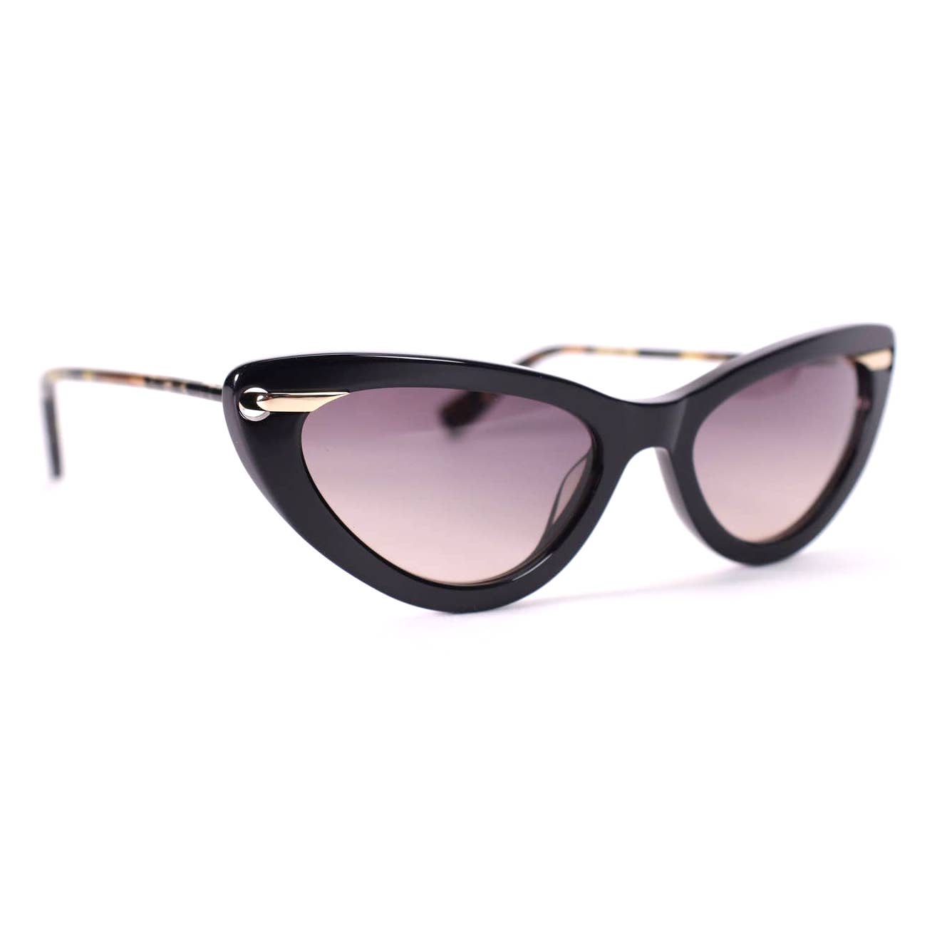 Derek Lam Doris Cat Eye Sunglasses - Black/Black