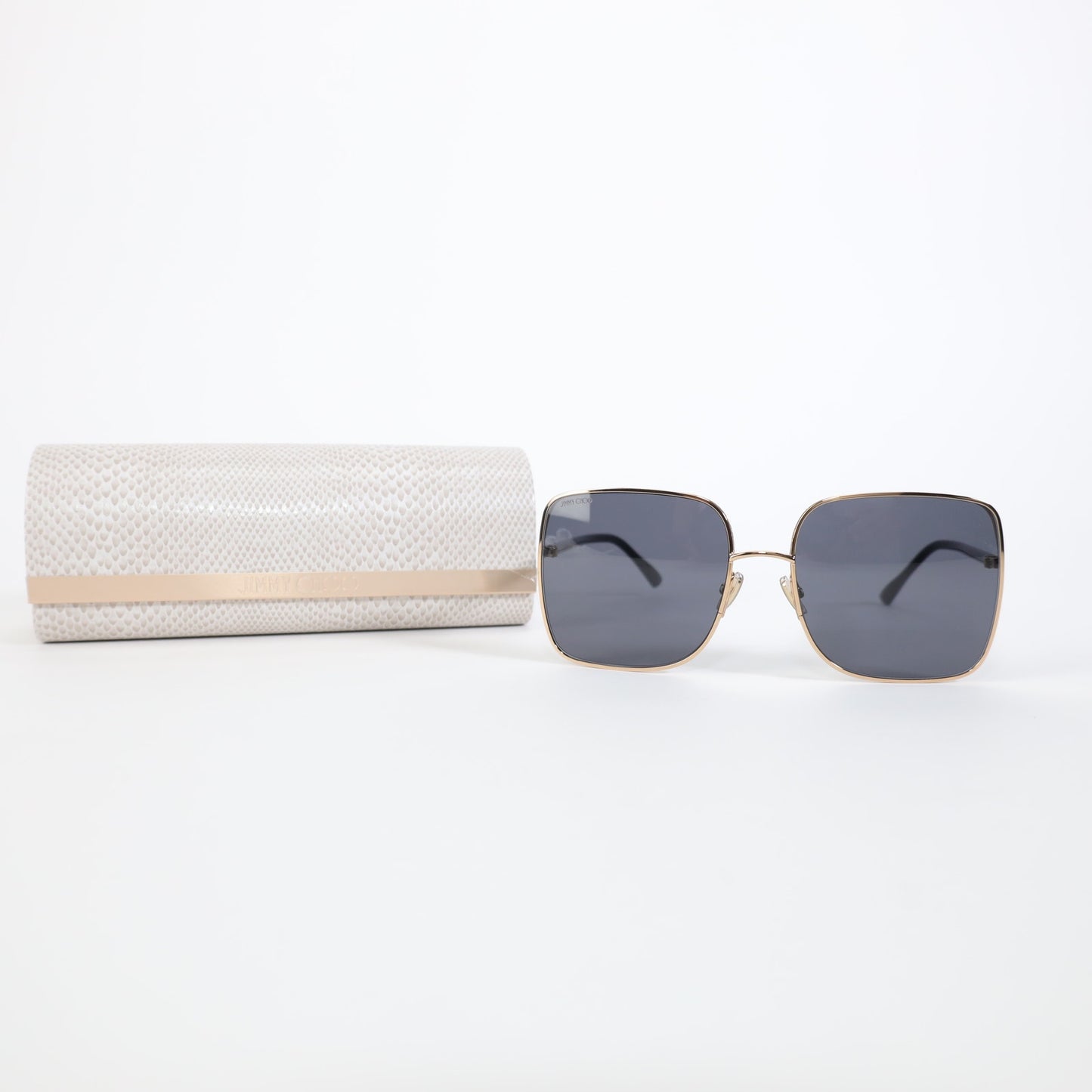 Jimmy Choo Oversized Square Aliana Sunglasses - Gold/Black