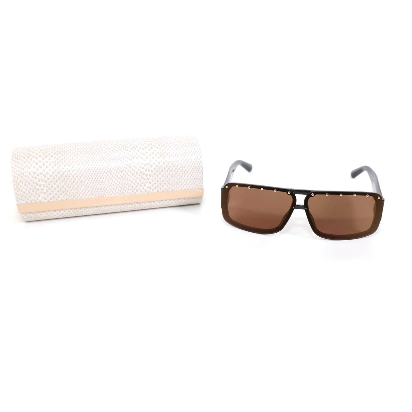 Jimmy Choo Morris Rectangle Womens Sunglasses - Brown/Brown