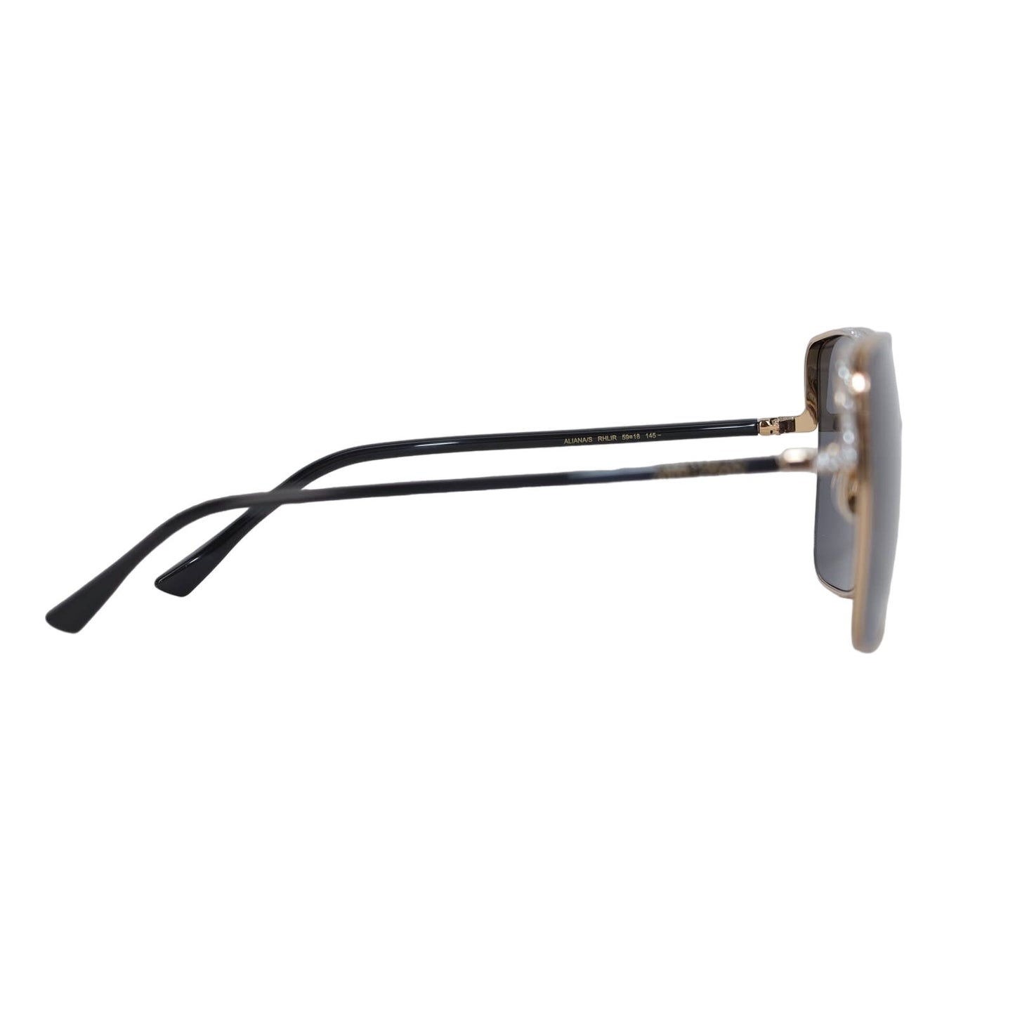 Jimmy Choo Oversized Square Aliana Sunglasses - Gold/Black