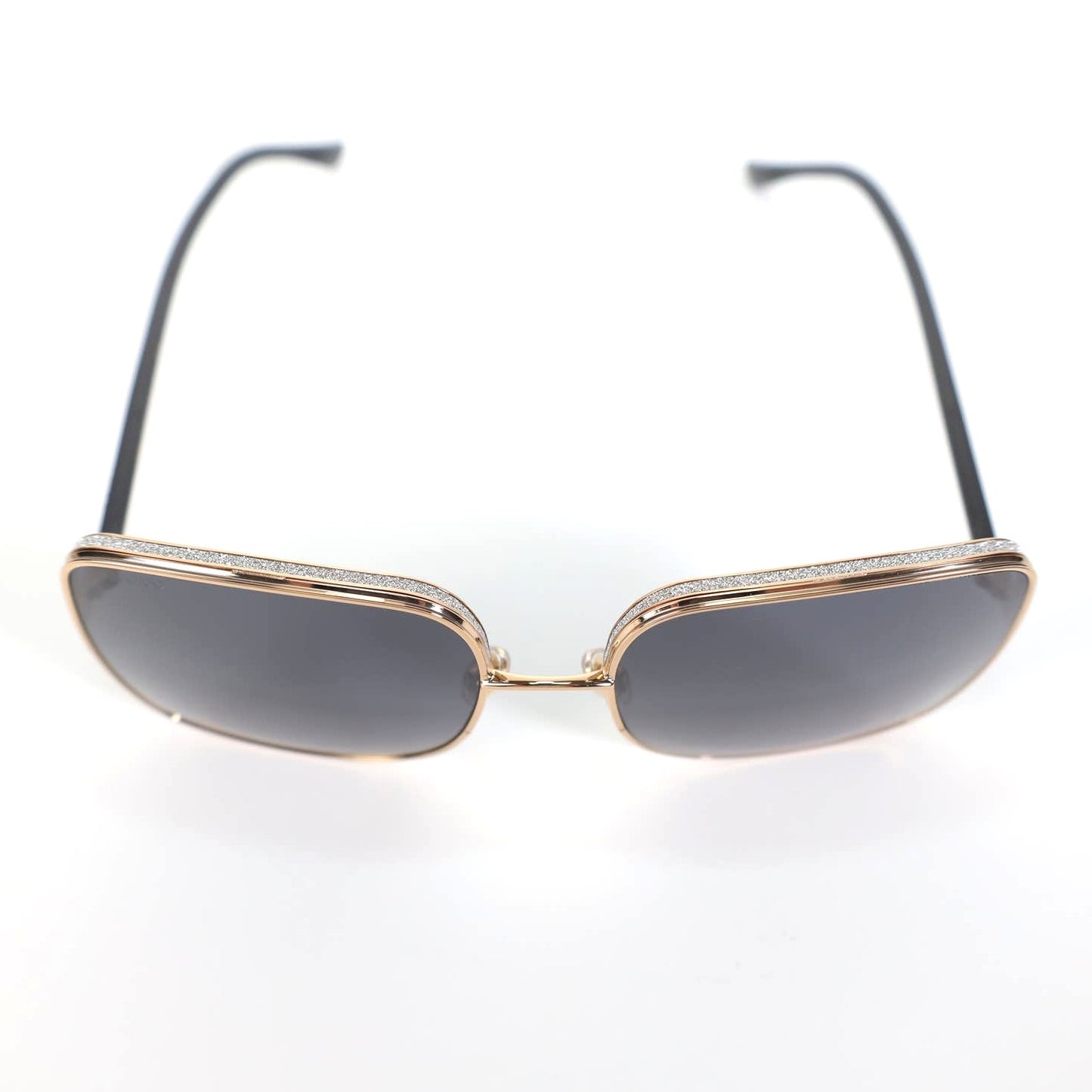 Jimmy Choo Oversized Square Aliana Sunglasses - Gold/Black