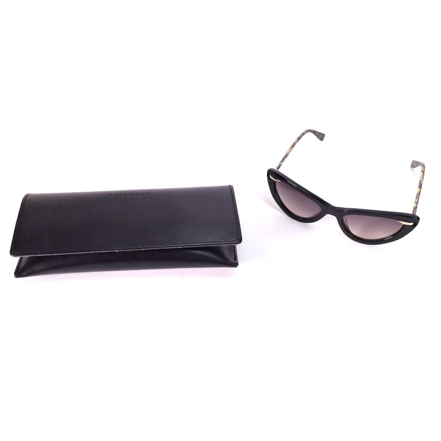 Derek Lam Doris Cat Eye Sunglasses - Black/Black