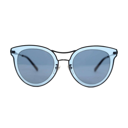 MCM Cat Eye Metal Womens Sunglasses - Shiny Black/Blue