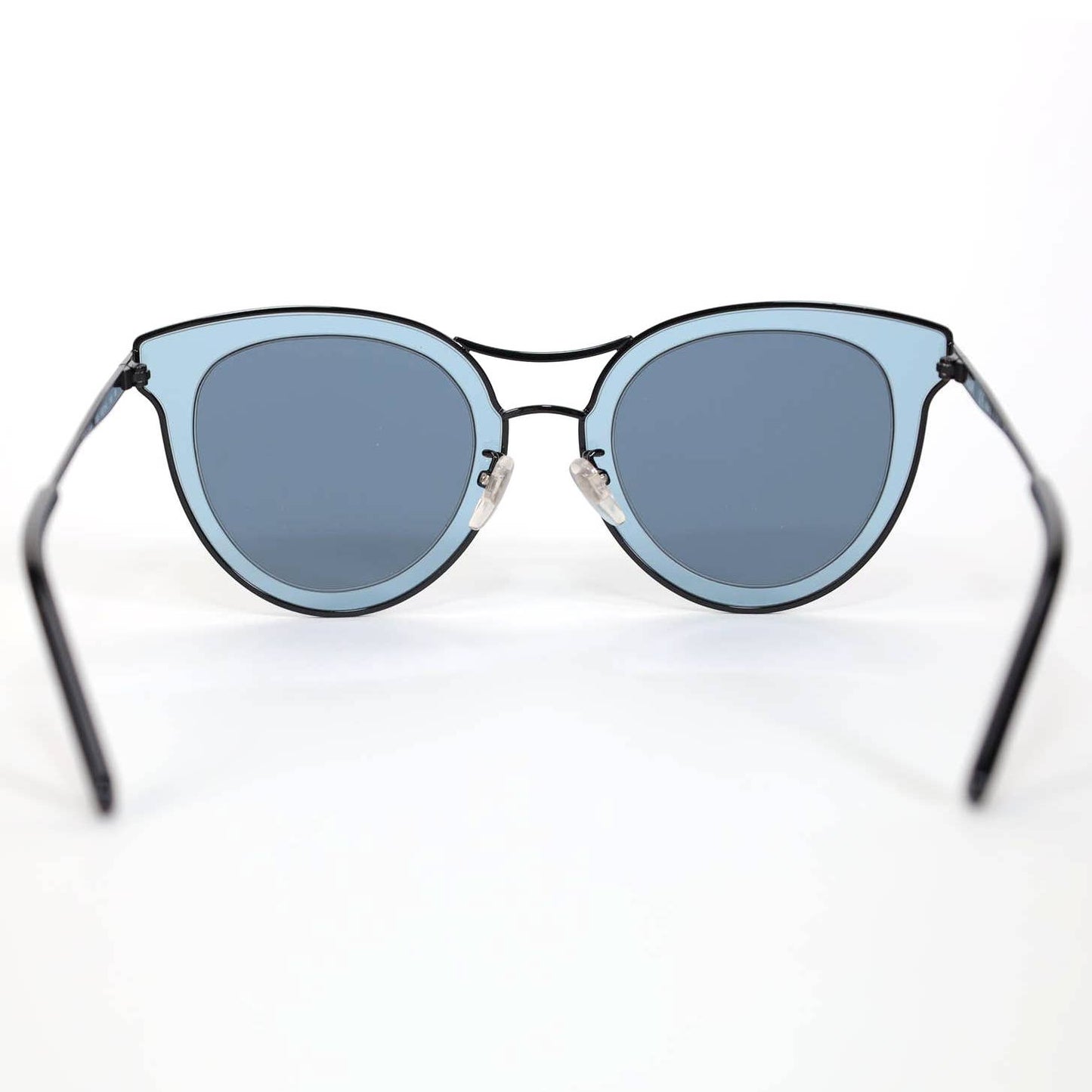 MCM Cat Eye Metal Womens Sunglasses - Shiny Black/Blue