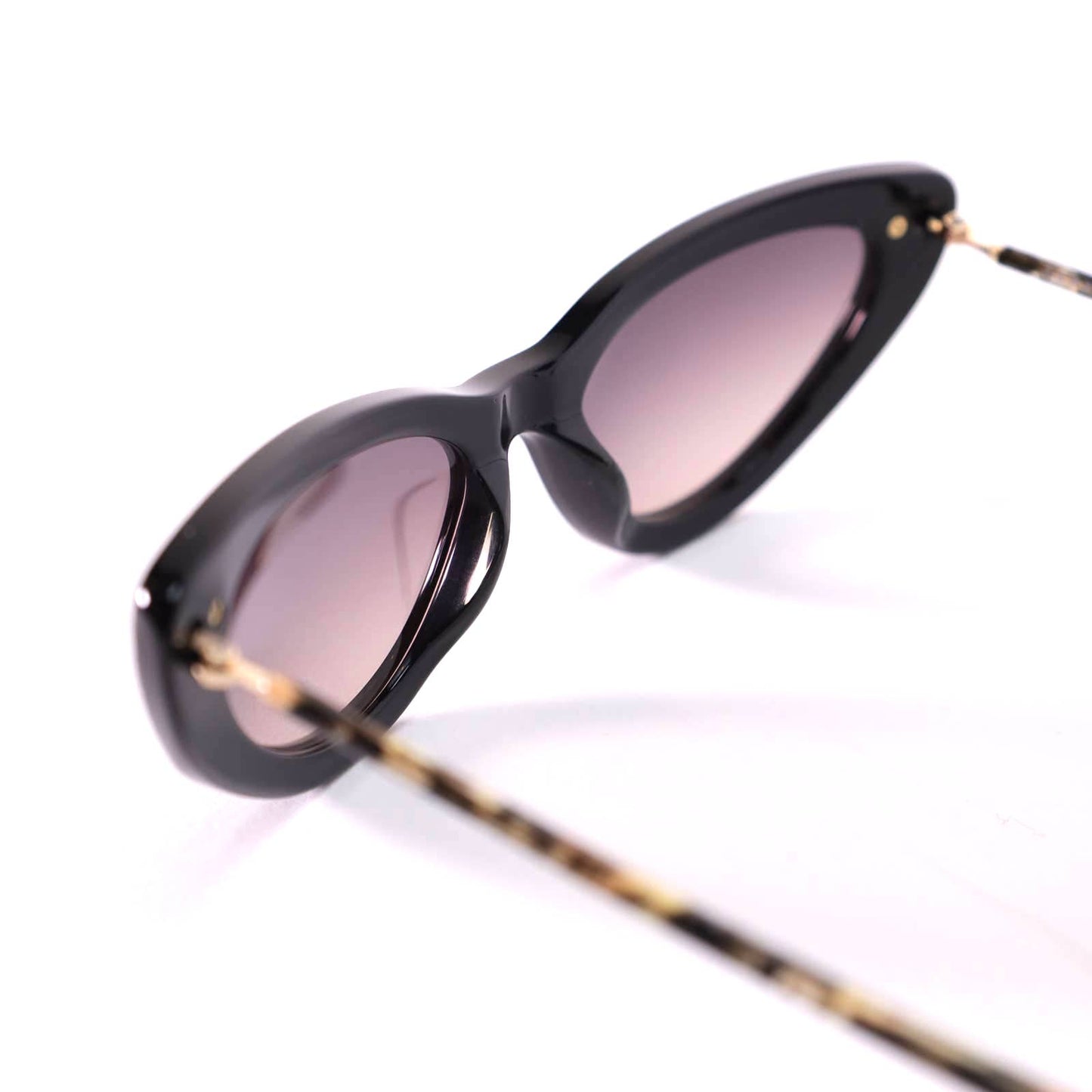 Derek Lam Doris Cat Eye Sunglasses - Black/Black
