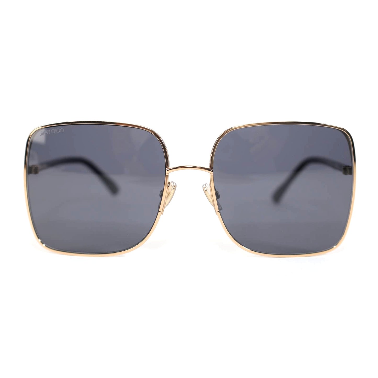 Jimmy Choo Oversized Square Aliana Sunglasses - Gold/Black
