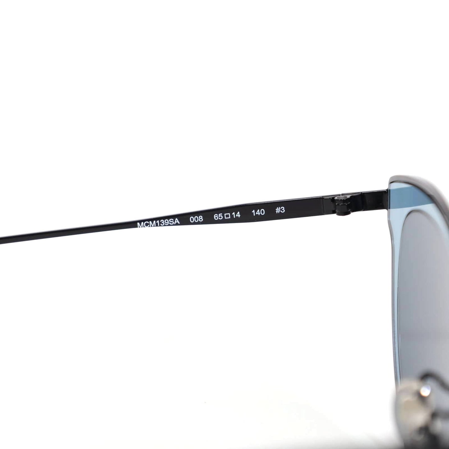 MCM Cat Eye Metal Womens Sunglasses - Shiny Black/Blue